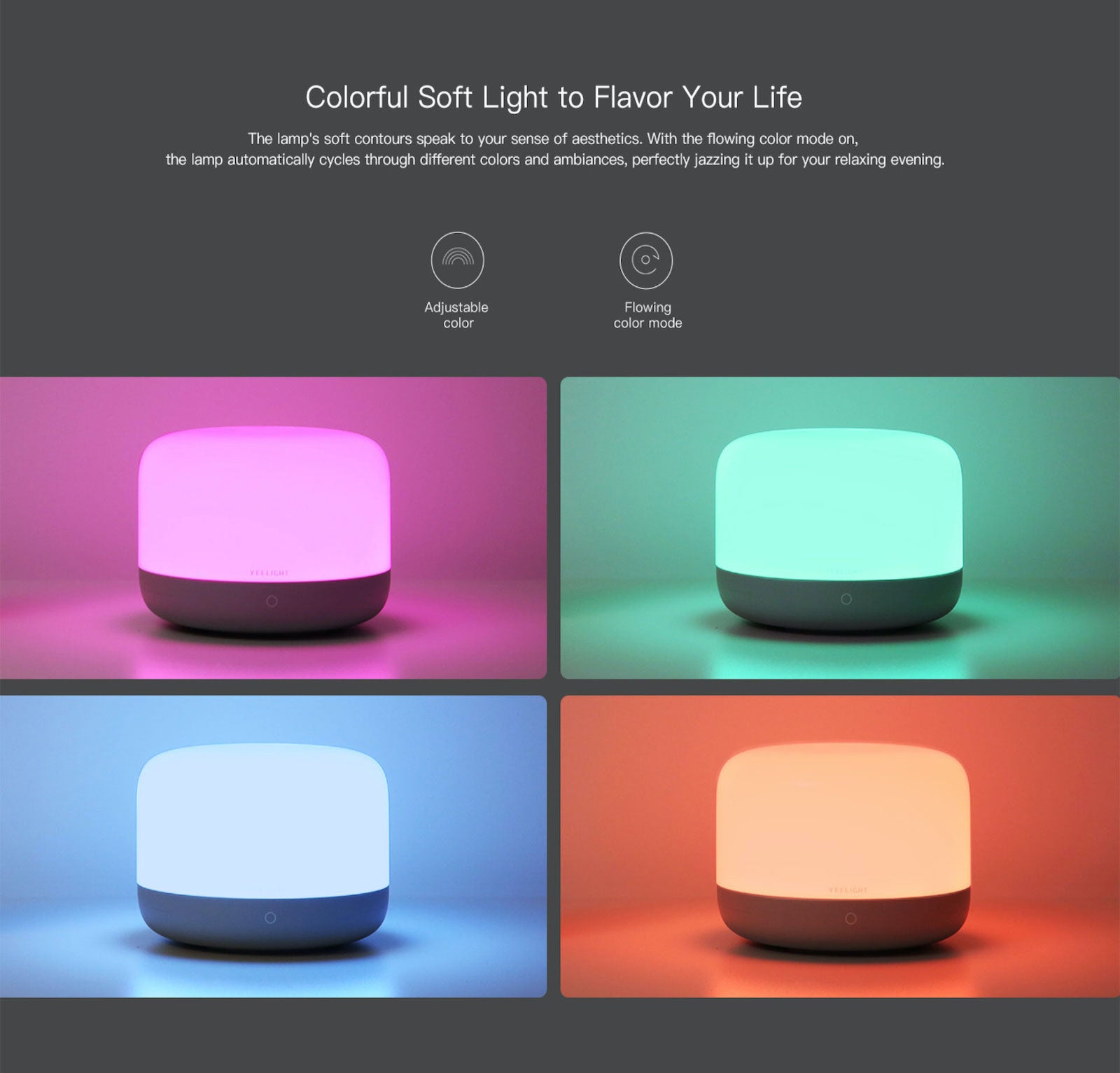 Yeelight LED Bedside Lamp Smart Table Light Homekit Google Voice Control Alexa