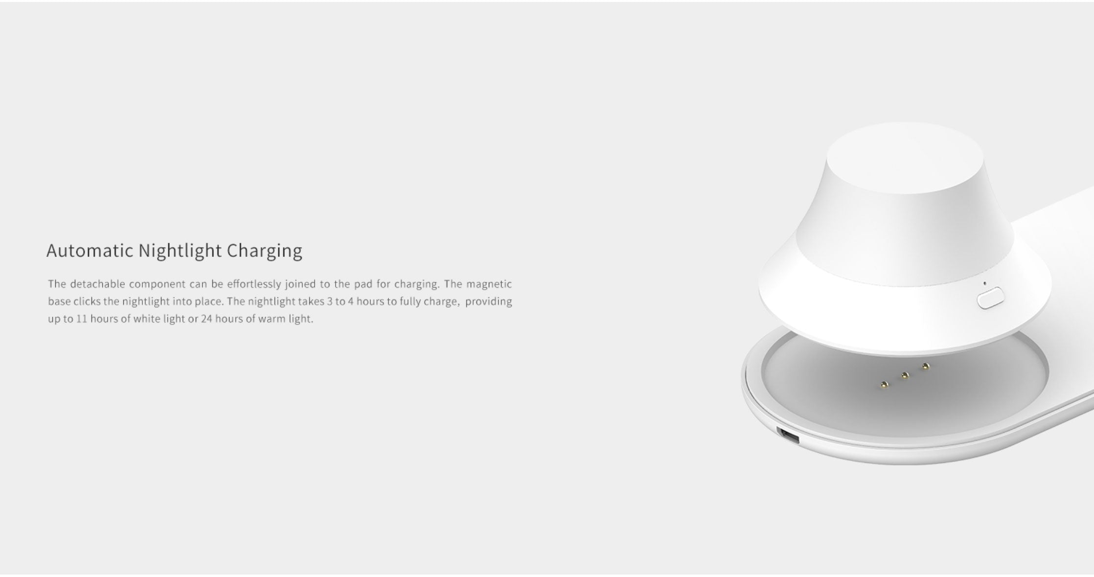 Yeelight XiaoMi 2 in 1 Wireless Fast Charging for mobile phone Detachable LED Nightlight