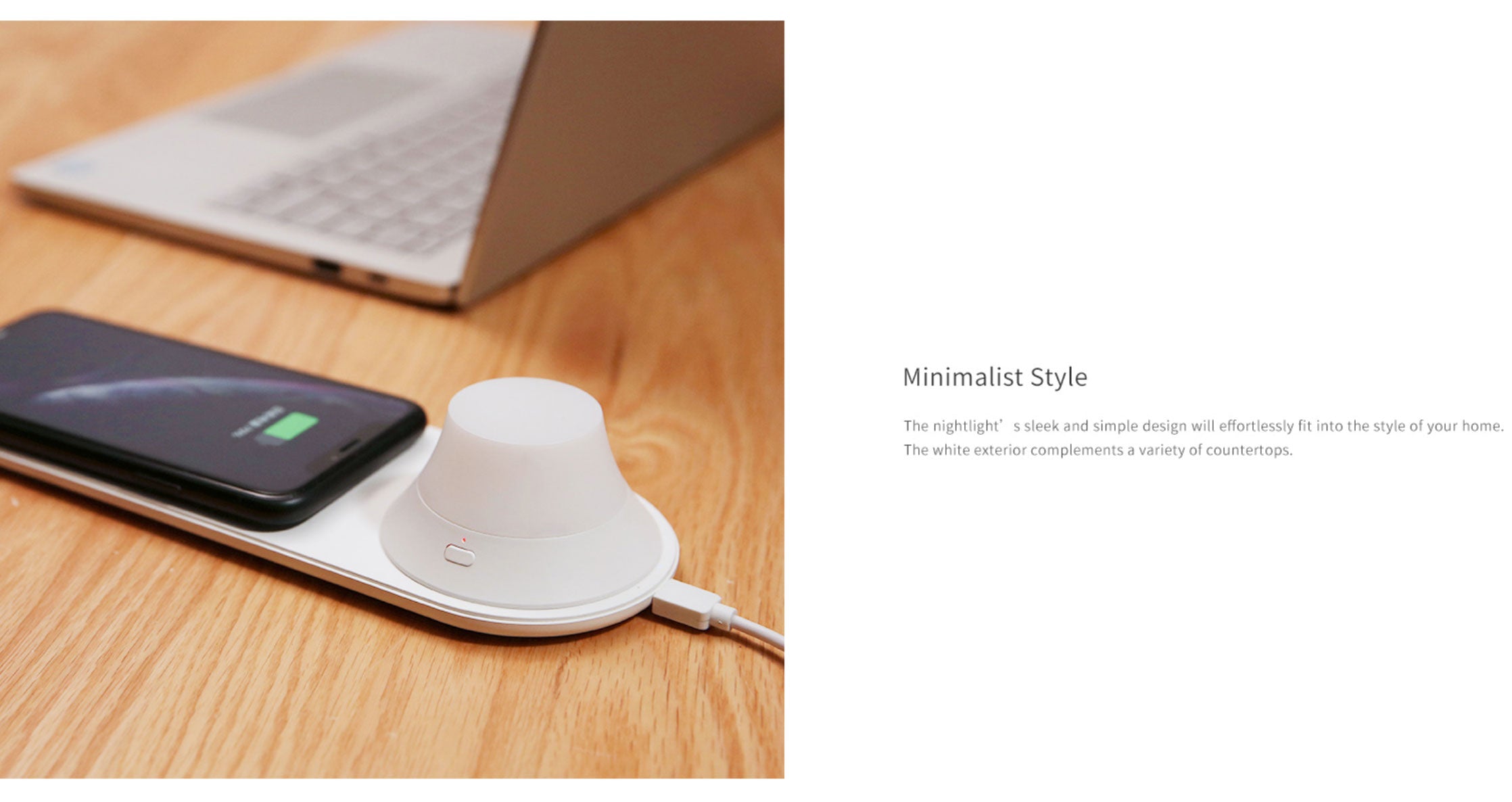 Yeelight XiaoMi 2 in 1 Wireless Fast Charging for mobile phone Detachable LED Nightlight