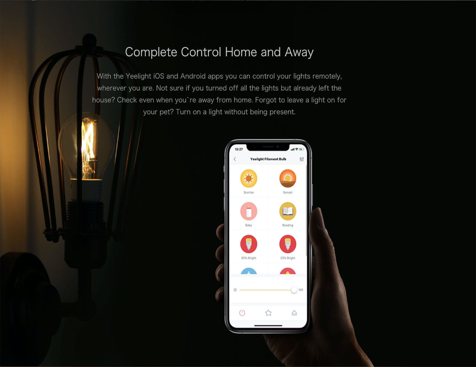 Yeelight XiaoMi  Smart Retro LED Filament Bulb Edison Lamp Homekit Alexa MIJIA