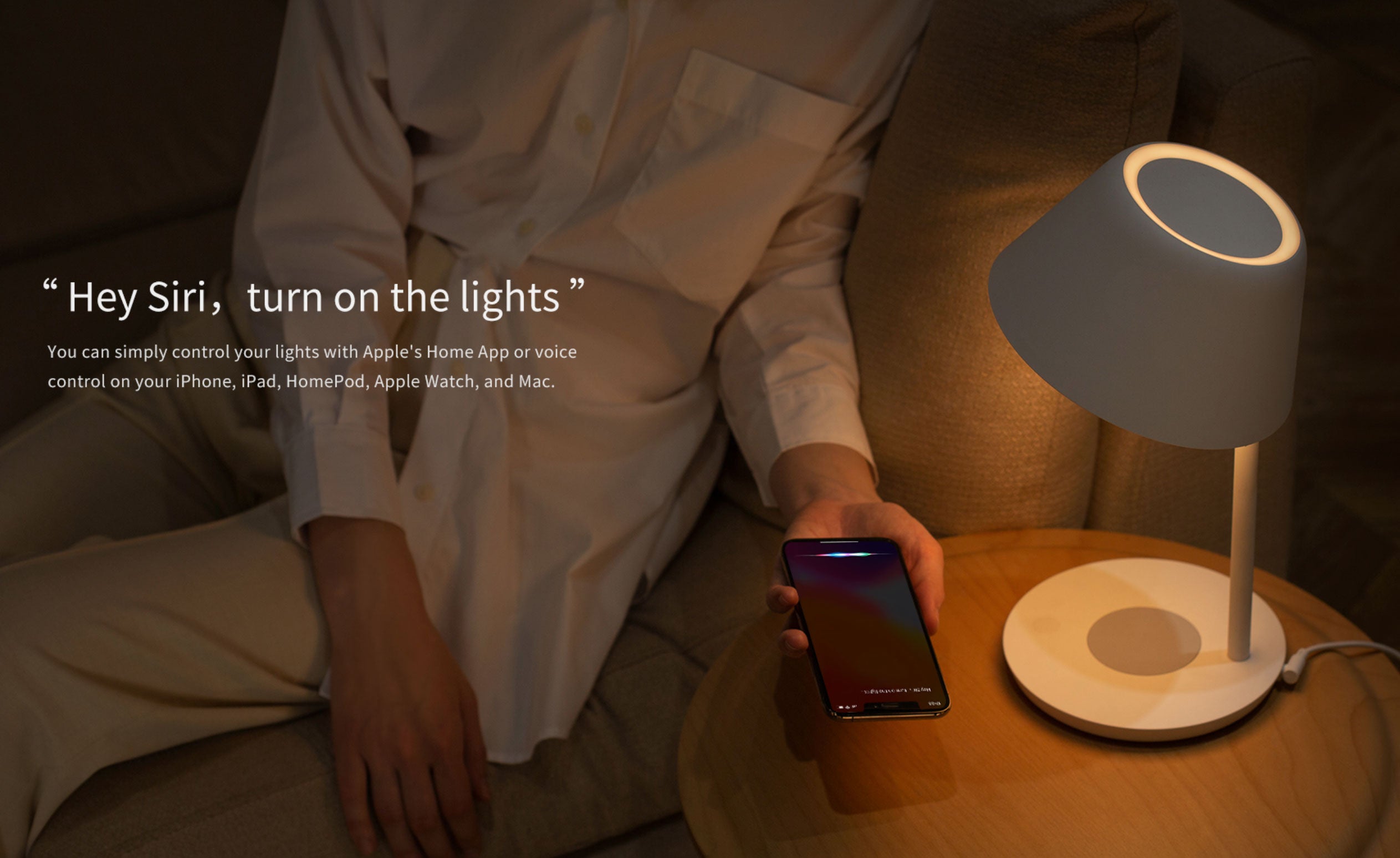 Yeelight Smart Bedside Lamp ProWireless Fast Charging for mobile phone App Control