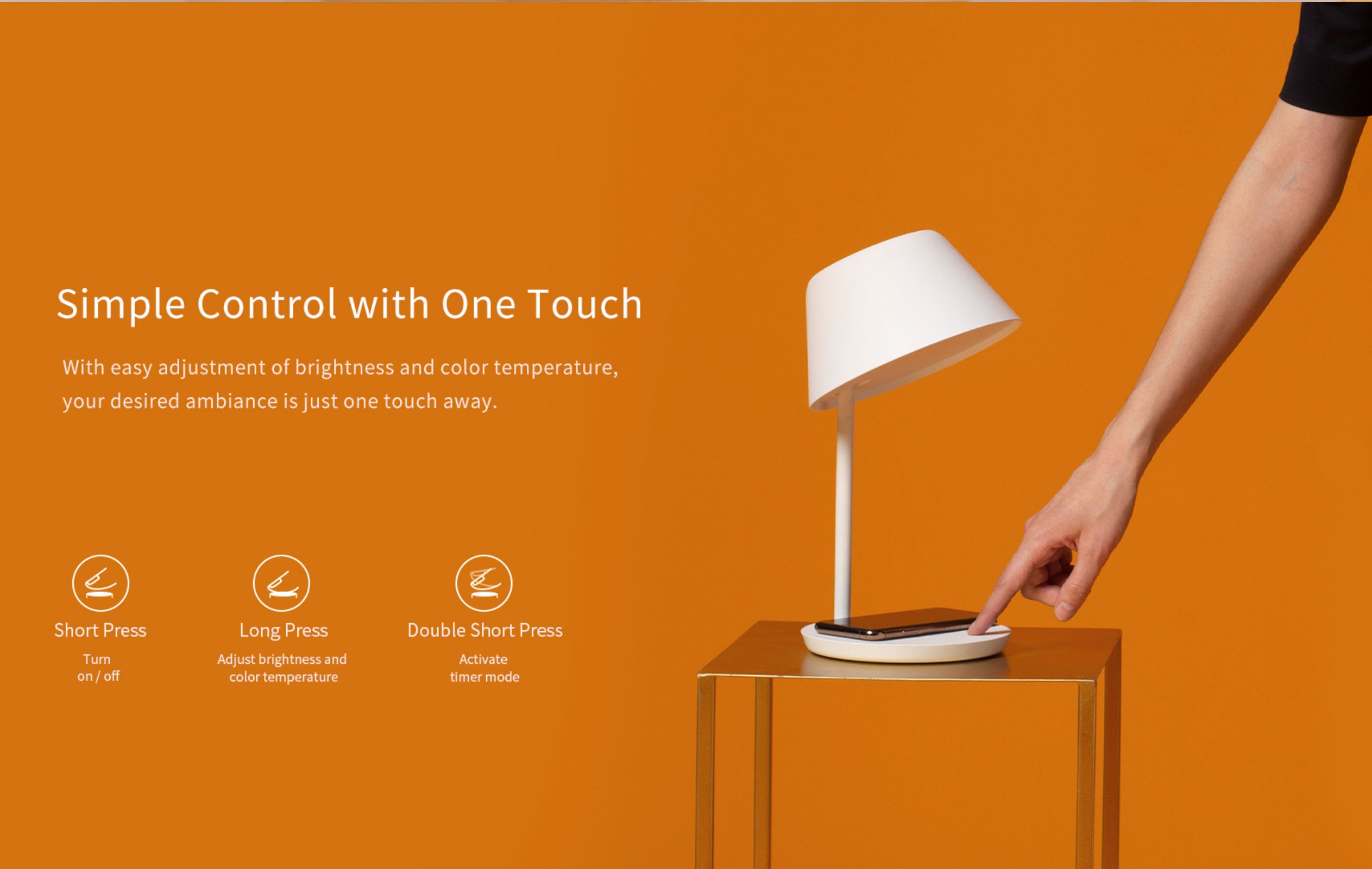 Yeelight XiaoMI  Smart Bedside Lamp ProWireless Fast Charging for mobile phone App Control