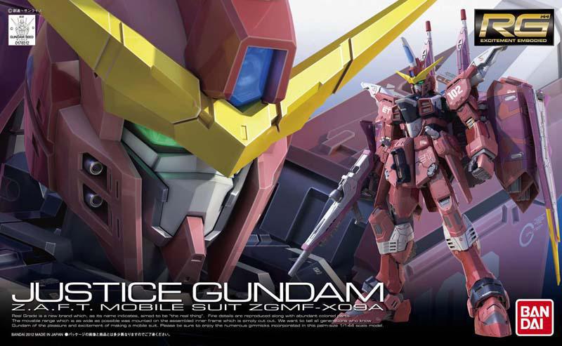 Bandai - Gundam Seed - ZGMF-X09A Justice Gundam 1/144 Scale RG Model Kit