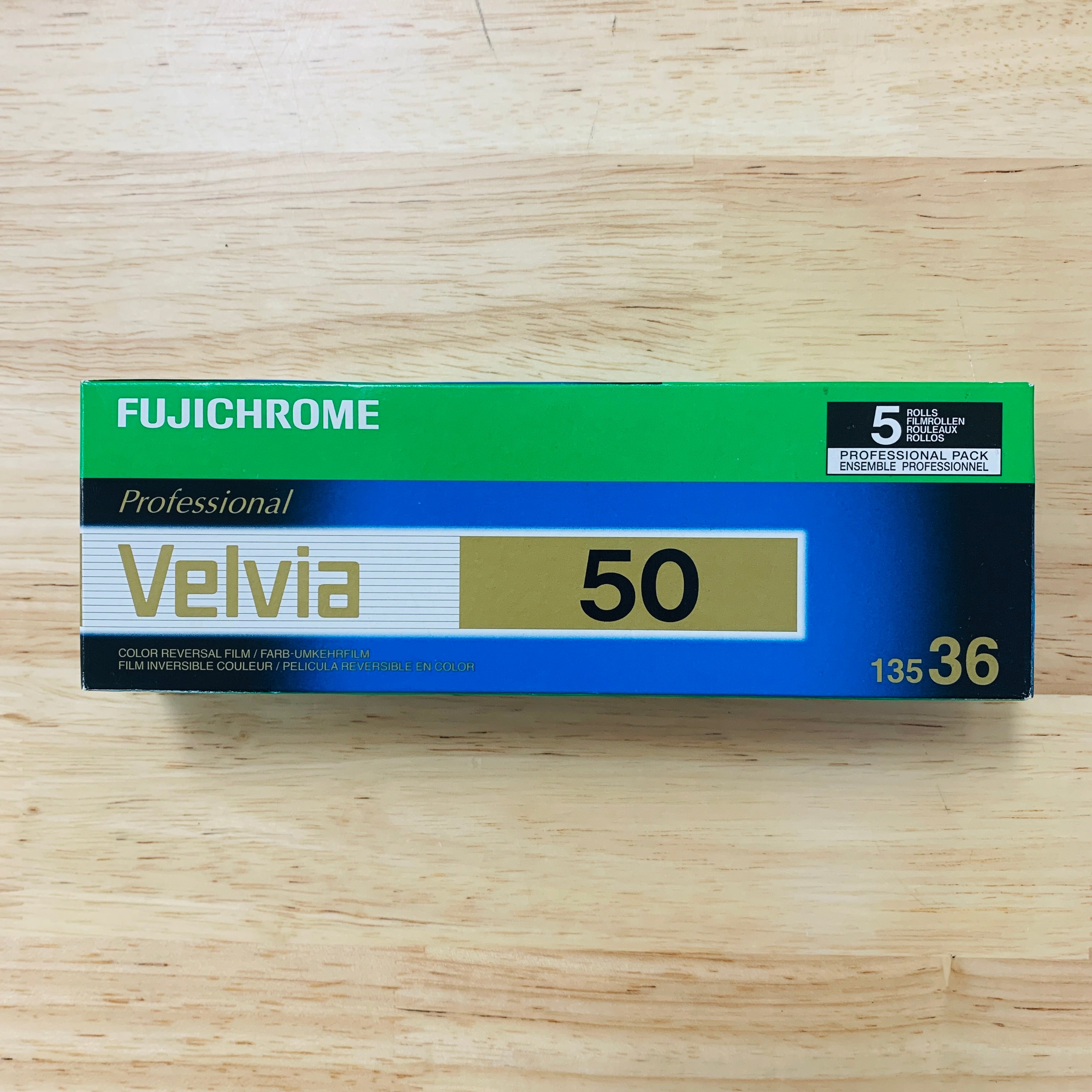Fuji Pro Velvia 50 (5 Rolls) 35mm Film - Expired 2018-03 - Refrigerated