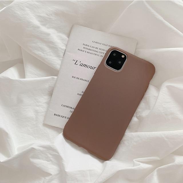 Solid Color Soft Silicone Case