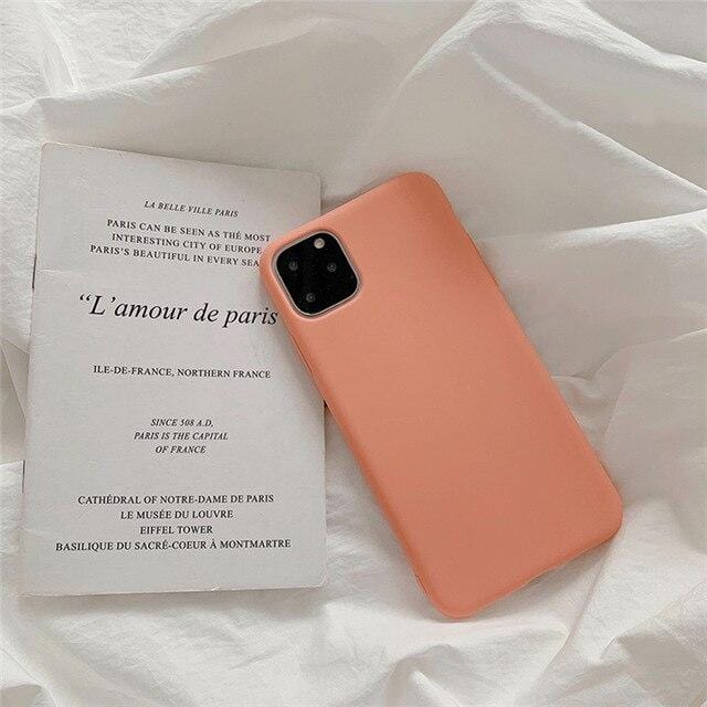 Solid Color Soft Silicone Case