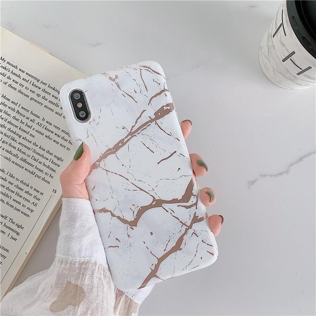 Ring Stand Marble iPhone Case