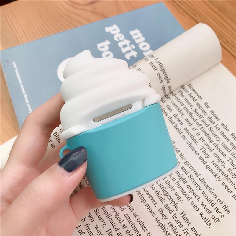 3D Cute Ice Cream Airpods Case