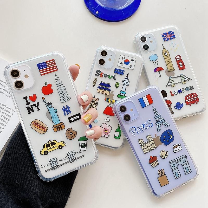 Cartoon City Symbol iPhone Case