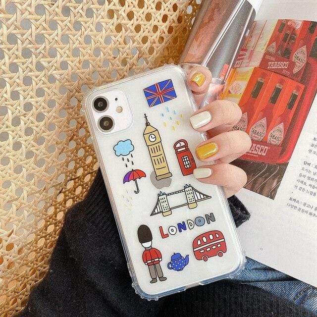 Cartoon City Symbol iPhone Case