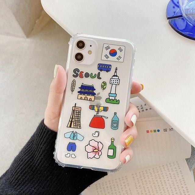 Cartoon City Symbol iPhone Case