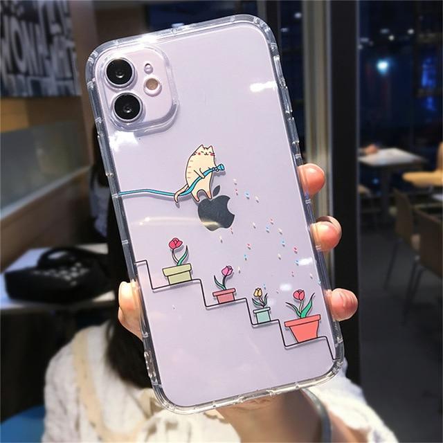 Cute Cat Painting iPhone Case