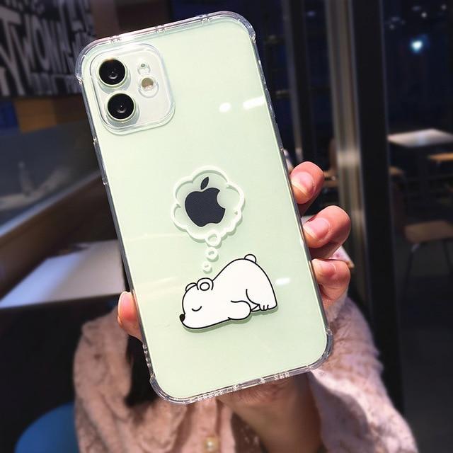 Creative Bear Panda Animal iPhone Case