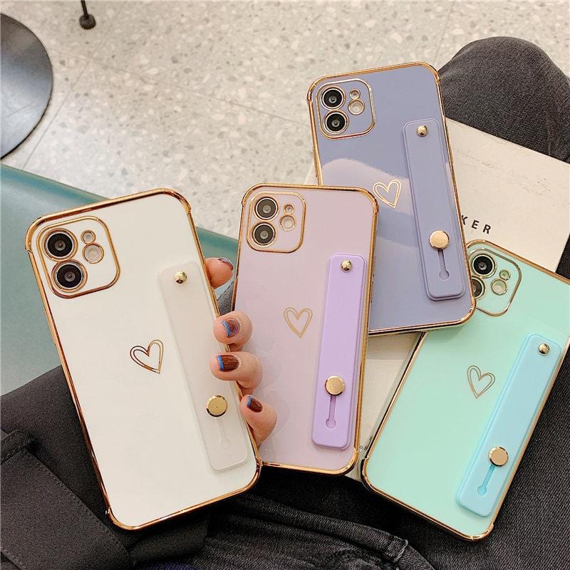 Wrist Strap Electroplated Bumper iPhone Case