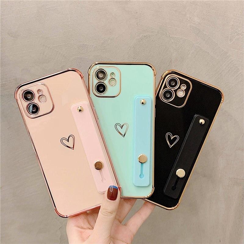 Wrist Strap Electroplated Bumper iPhone Case