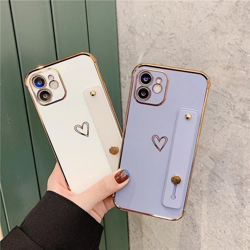 Wrist Strap Electroplated Bumper iPhone Case