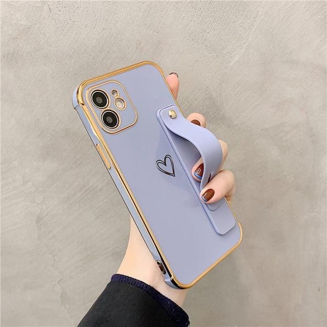 Wrist Strap Electroplated Bumper iPhone Case