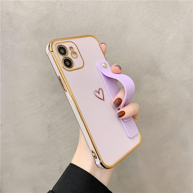 Wrist Strap Electroplated Bumper iPhone Case