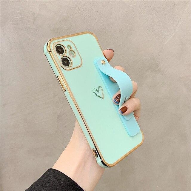 Wrist Strap Electroplated Bumper iPhone Case