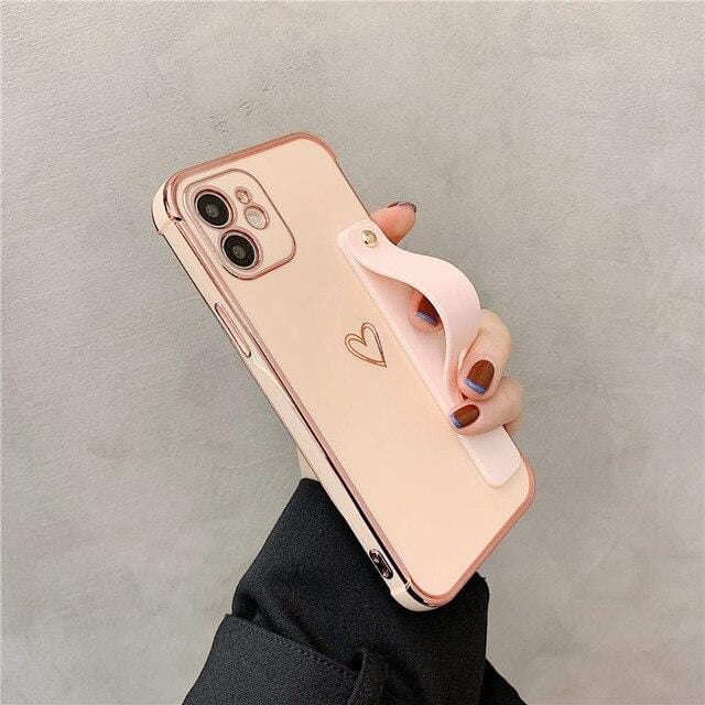 Wrist Strap Electroplated Bumper iPhone Case