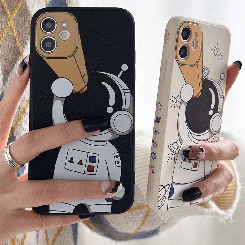 Cartoon Astronaut Planet iPhone Case