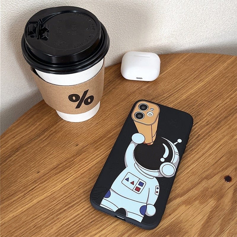 Cartoon Astronaut Planet iPhone Case