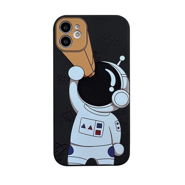 Cartoon Astronaut Planet iPhone Case