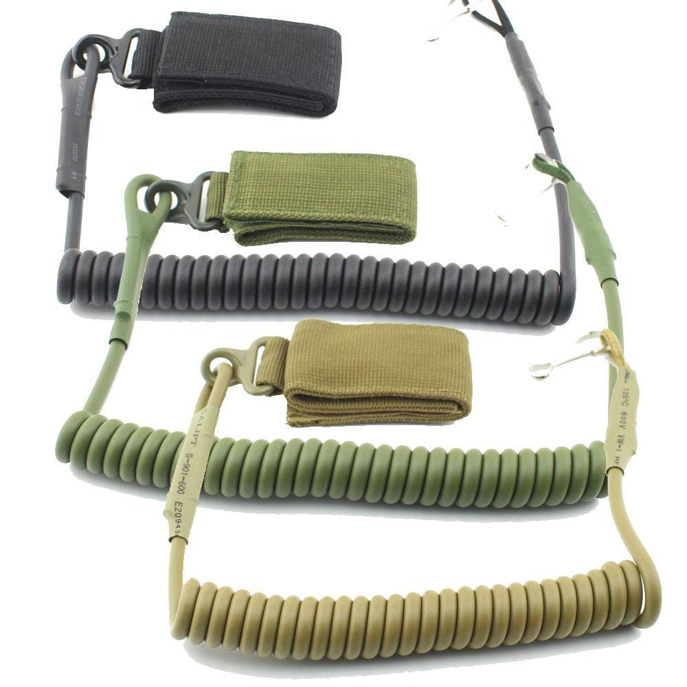 Molle Tactical Sling Elastic Lanyard Secure Spring Retention Rope