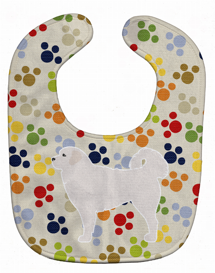 Polish Tatra Sheepdog Pawprints Baby Bib