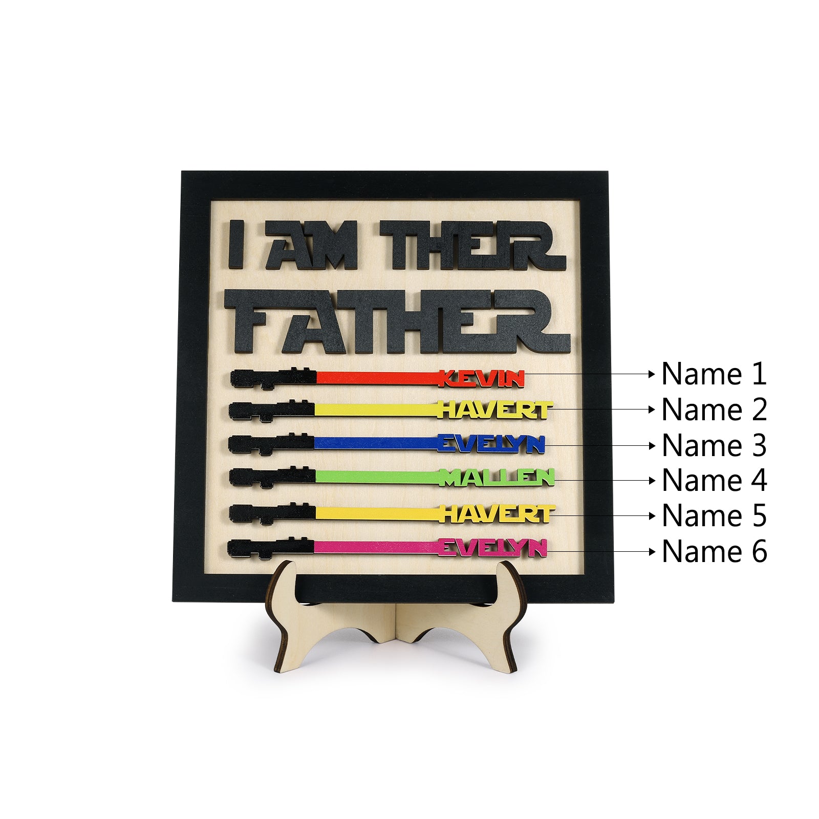 I Am Their Father Wood Desk Sign