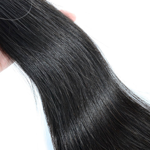 10a raw virgin hair Weaving Straight 3/4 Piece Brazilian Natural Color 100% Human Hair Extension