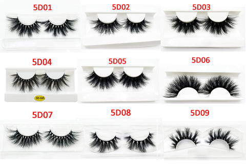 Mink Eyelashes 100% Cruelty free Handmade 5D Mink Lashes Full Strip Lashes Soft False Eyelashes Makeup Lashes