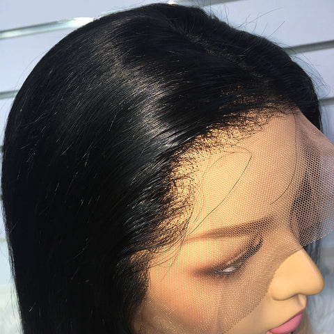 5 x 10" Bob Wigs Deal Lace Front Wigs 150% density Baby Hair swiss lace Wigs For Black Women Pre Plucked Peruvian Remy Hair