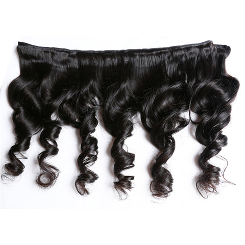 Brazilian Loose Wave Bundles With Closure Remy 3 Bundles With Lace Closure  Human Hair Extensions