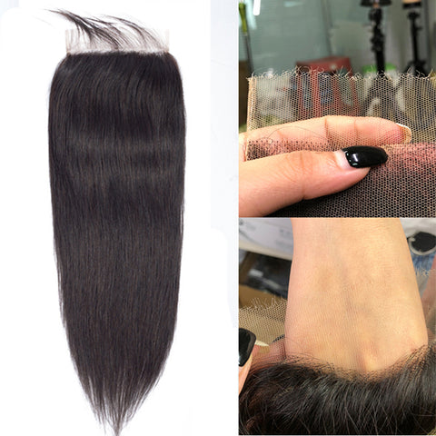 HD LACE HIGH DEFINITION SWISS LACE 4X4 LACE CLOSURE