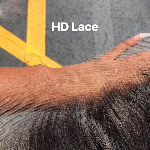 13x4" HD swiss lace frontal + 8A Bundle human hair deal