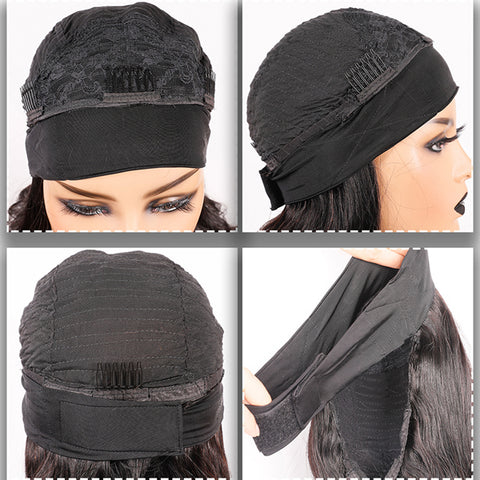 Kinky Straight Headband Wig Human Hair Wigs For Women Glueless Scarf Wig Brazilian Remy Hair With 180% Density
