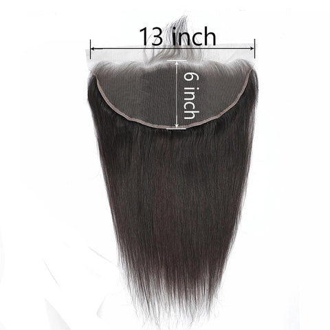 13x6 Ear to Ear swiss Transparent Lace Frontal Natural Color Brazilian Straight body deep loose water spanish wave kinky curly100% Remy Human Hair