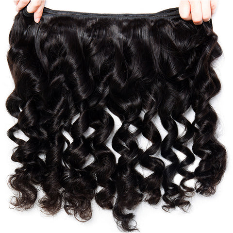 Brazilian Hair Weave Loose Wave Bundles Natural Black 1/3/4pcs/Lot 100% Human Hair Bundles Remy Hair Extensions