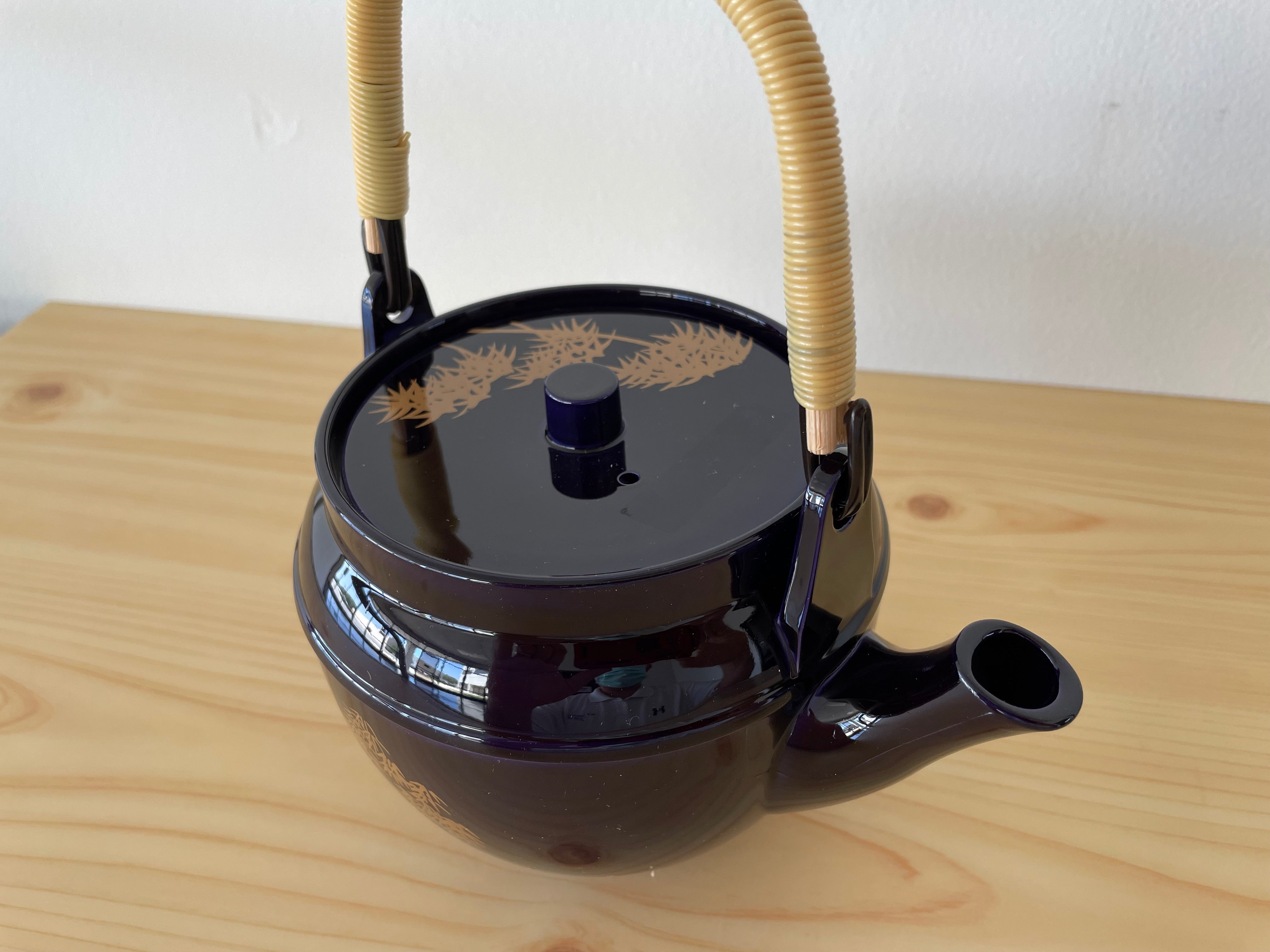 Plastic Tea Pot (RURI GOLDEN BAMBOO) Made in Japan