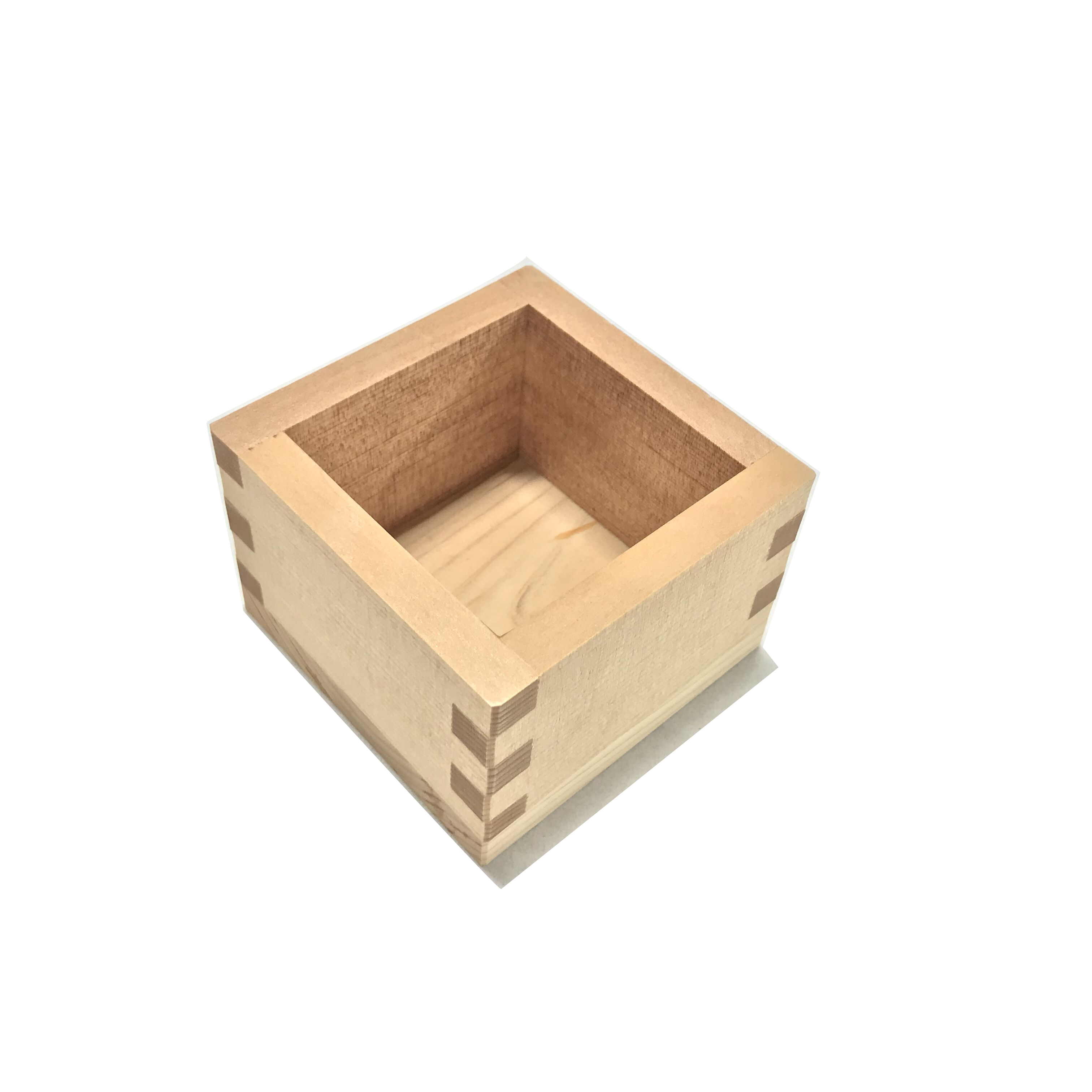 Cypress Wood Square Sake Masu Cup