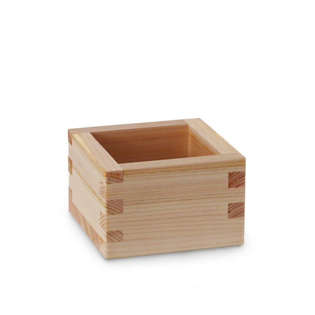 Cypress Wood Square Sake Masu Cup