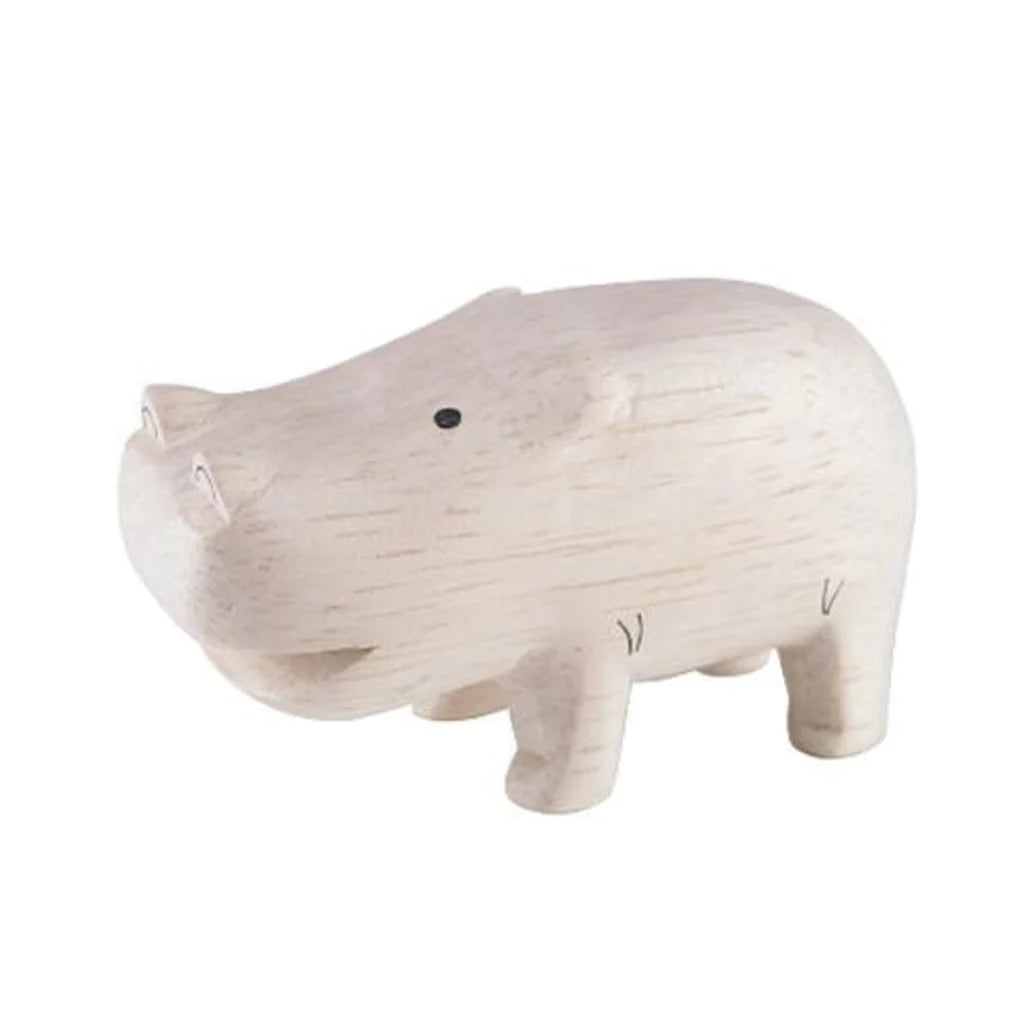 Handmade Tiny Wooden Safari Animals - Hippo