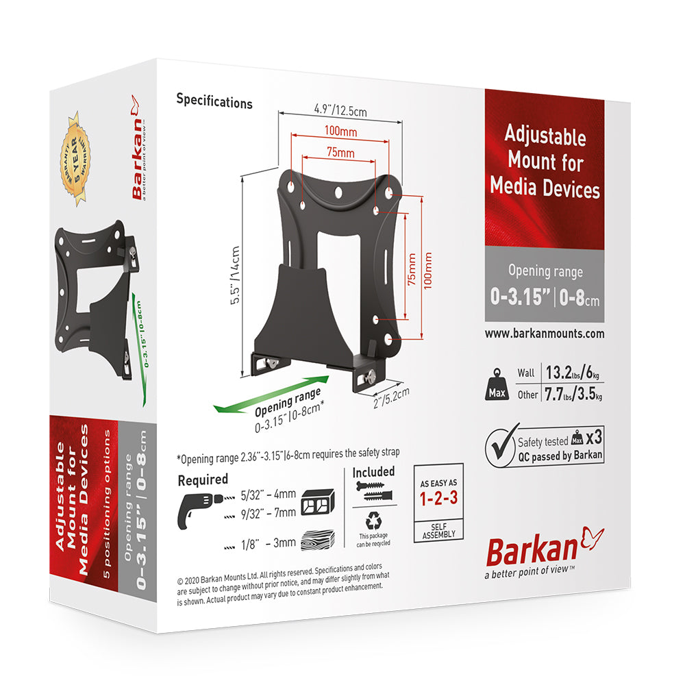 Barkan Adjustable Mount for Media Devices