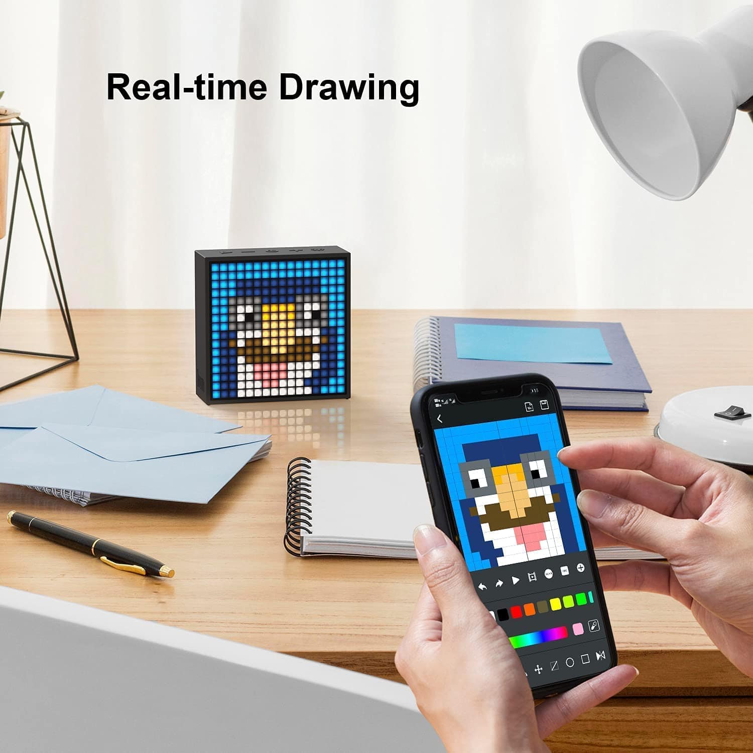 Divoom Timebox EVO: Portable Bluetooth Speaker with Creative Alarm Clock and Pixel Art