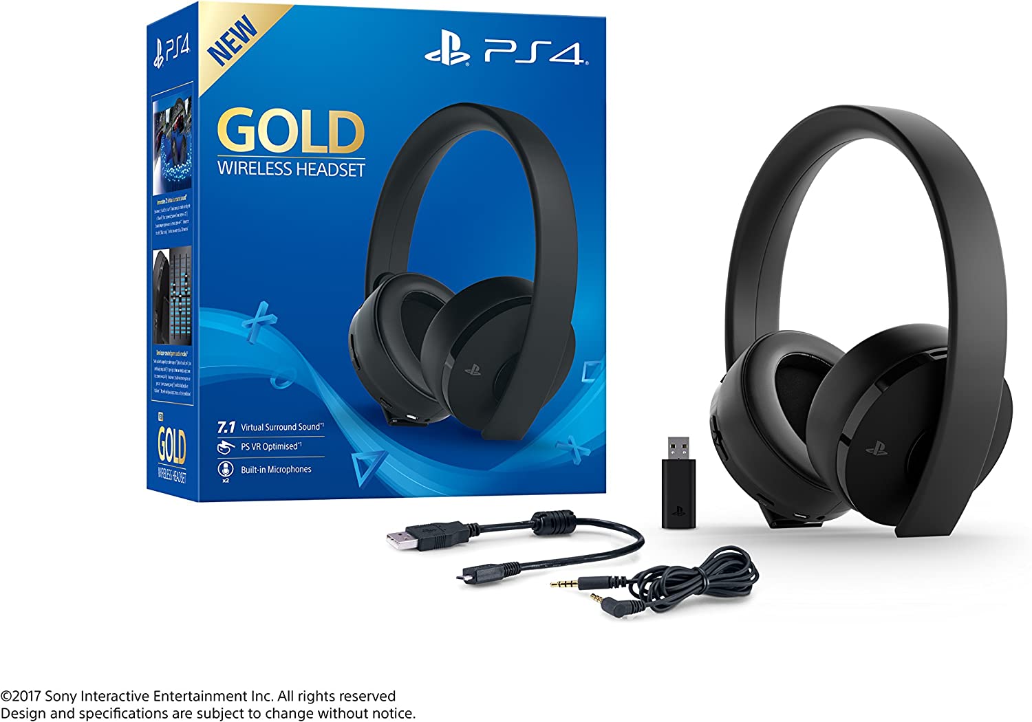 PlayStation 4 Gold Wireless Headset [Black]