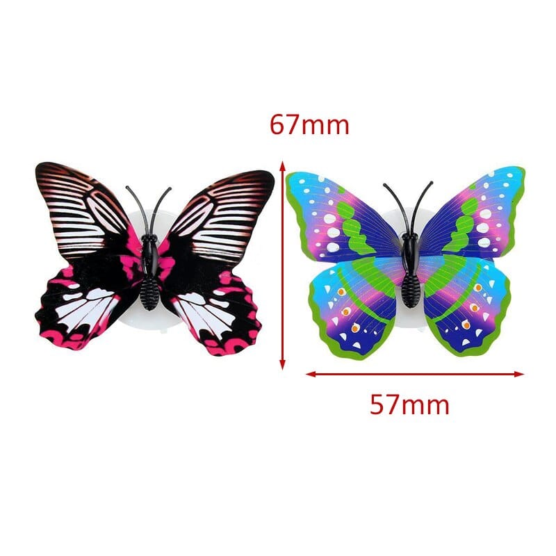 DIY 3D LED Butterfly Sticker Night Light Wall Decal