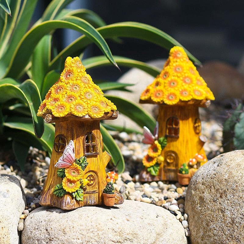 Solar Mushroom Tree House Castle Decorative Lights For Home Balcony