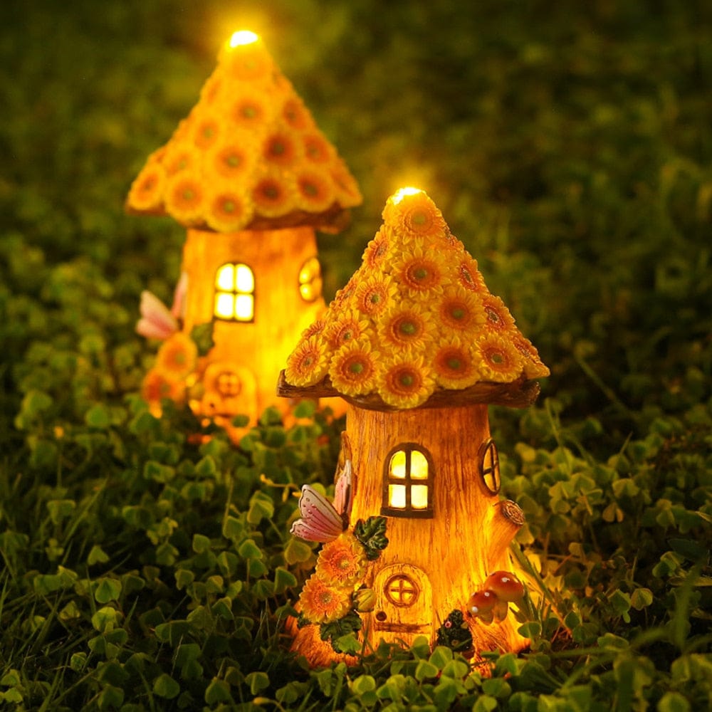 Solar Mushroom Tree House Castle Decorative Lights For Home Balcony