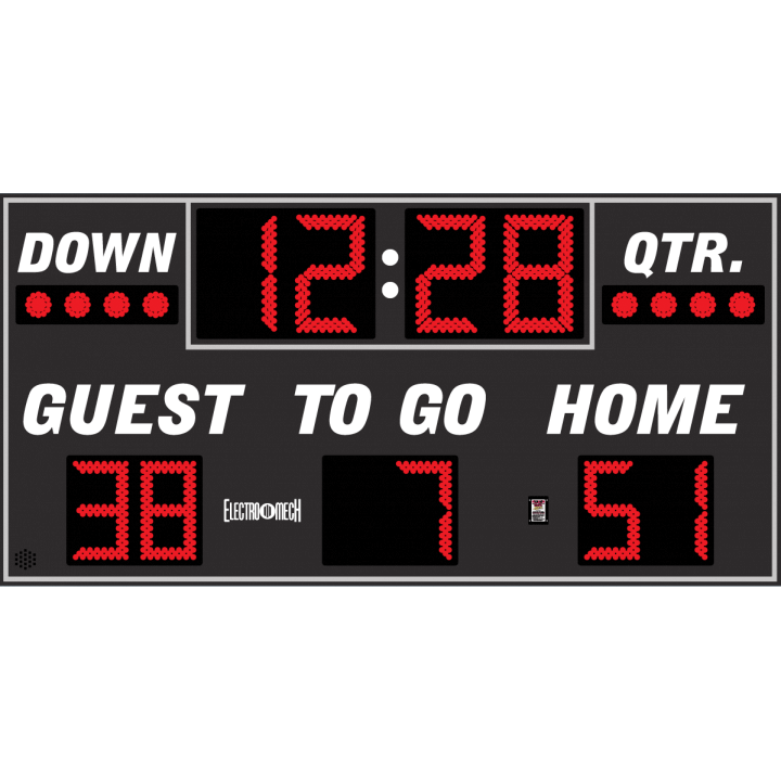 Electro-Mech LX3150 Football Scoreboard With Bullet Downs And Quarters